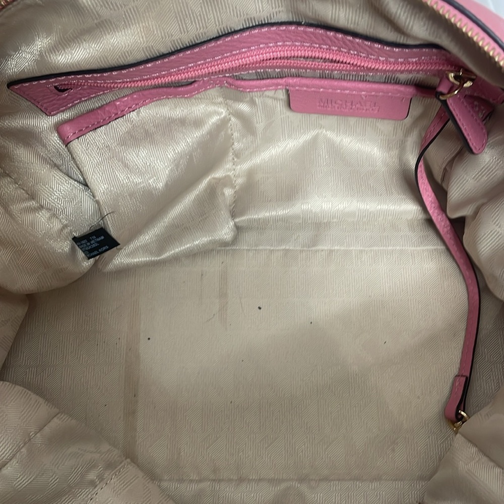 MICHAEL KORS Misty Rose Leather LG Satchel Crossbody Bag 30T6GK3S3L - Picture 6 of 8